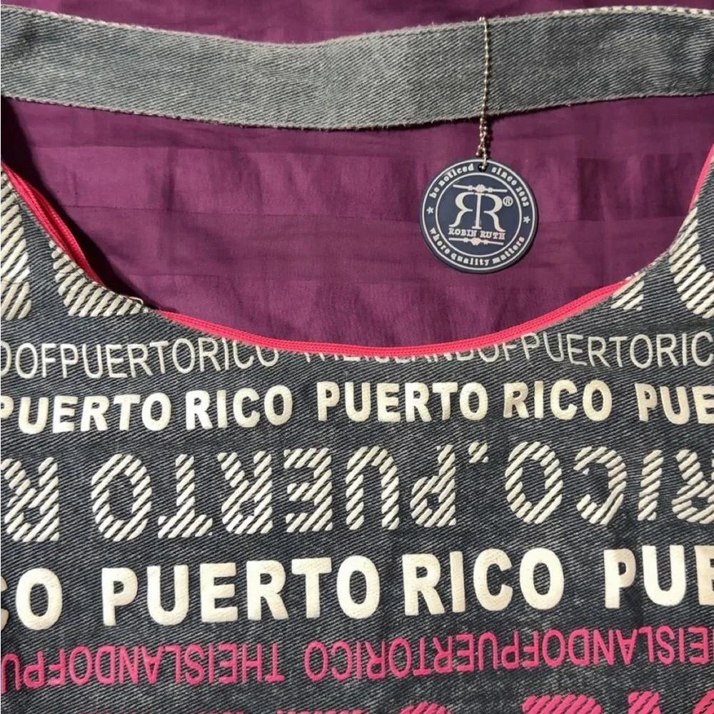 Robin Ruth Puerto Rico Large Canvas Hobo Bag
